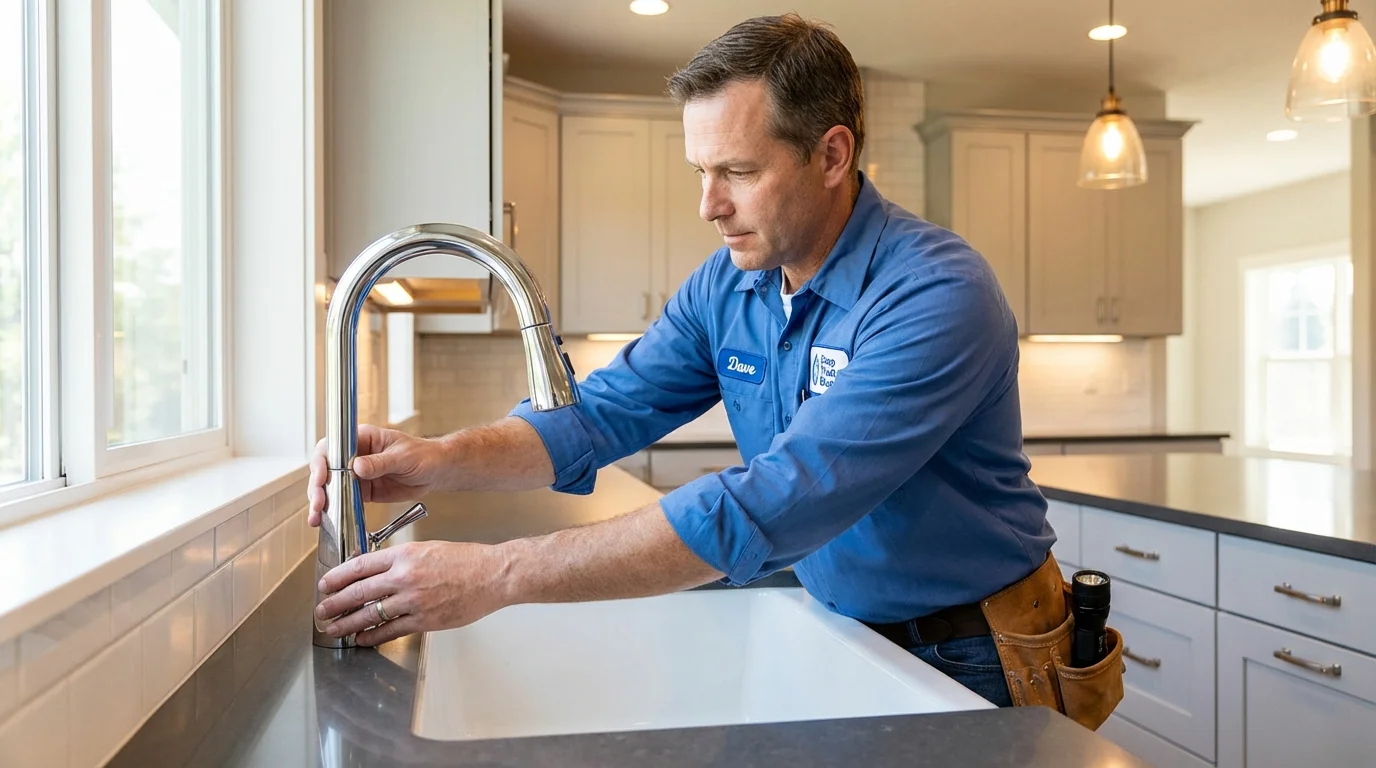 Kitchen faucet installation by Johns Plumbing LLC in Pascagoula