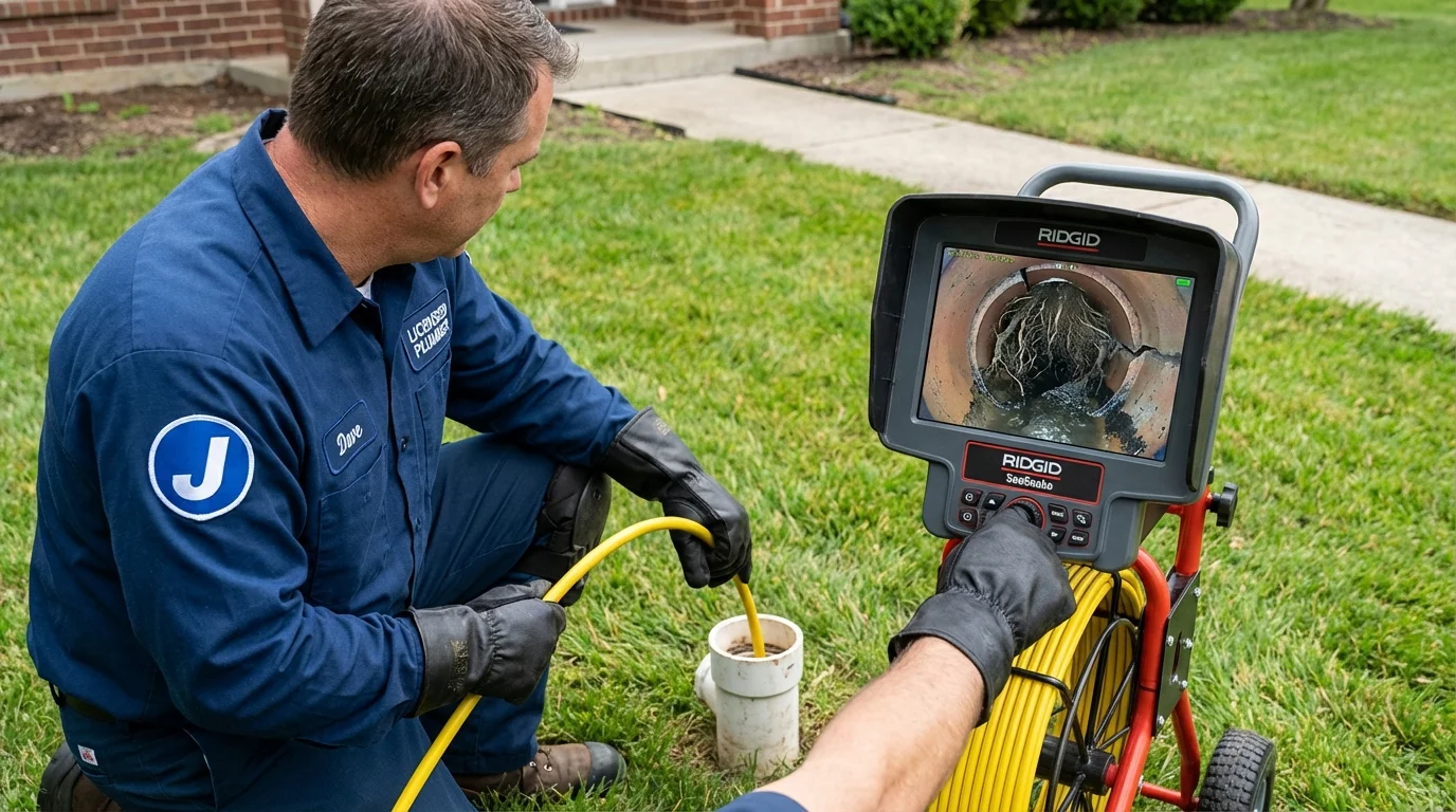 Sewer camera inspection being performed by Johns Plumbing LLC in Pascagoula